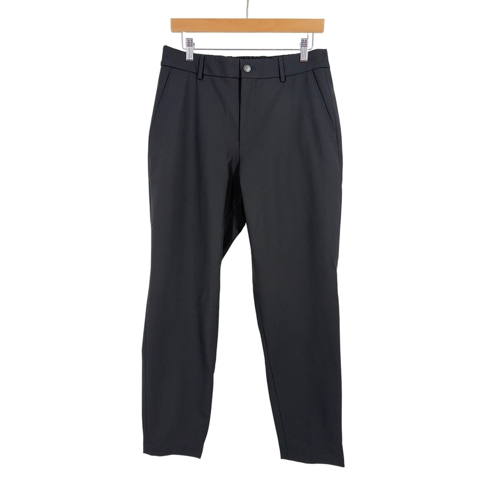 BOSS Hugo Boss Tech Wool Performance Mens Trousers Pants US 30R IT 46‎ Black